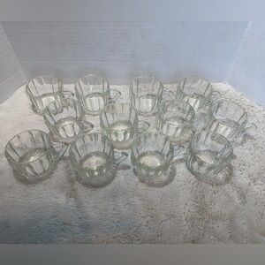 12~Vintage 60’s Janette Glass Mayflower punch cups